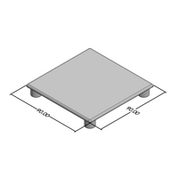 60-030-2 MODULAR SOLUTIONS POLYAMIDE PART<br>END CAP 90MM X 90MM LIGHT GRAY